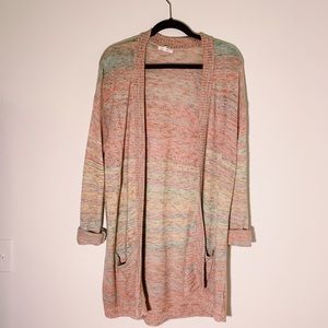 Multi colored duster cardigan